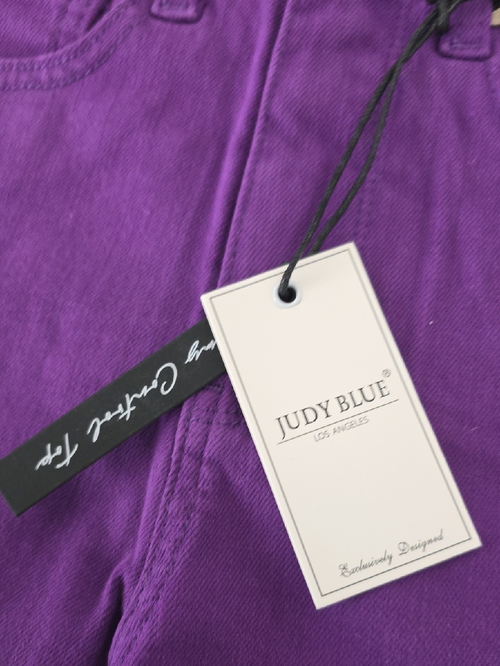 Judy Blue NWT High-Rise Purple Denim Shorts Size Small - Picture 8 of 9